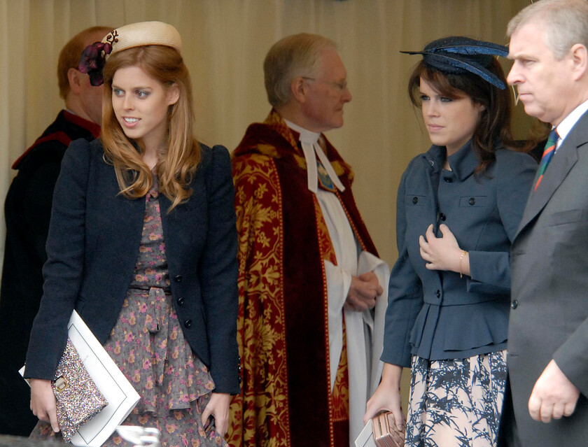 113204s16a 
 113204 - Duke of Edinburgh's 90th Birthday Service at St. Georges Chapel, Windsor - Mike Swift 12/6/2011
Beartrice, Eugenie and Prince Andrew