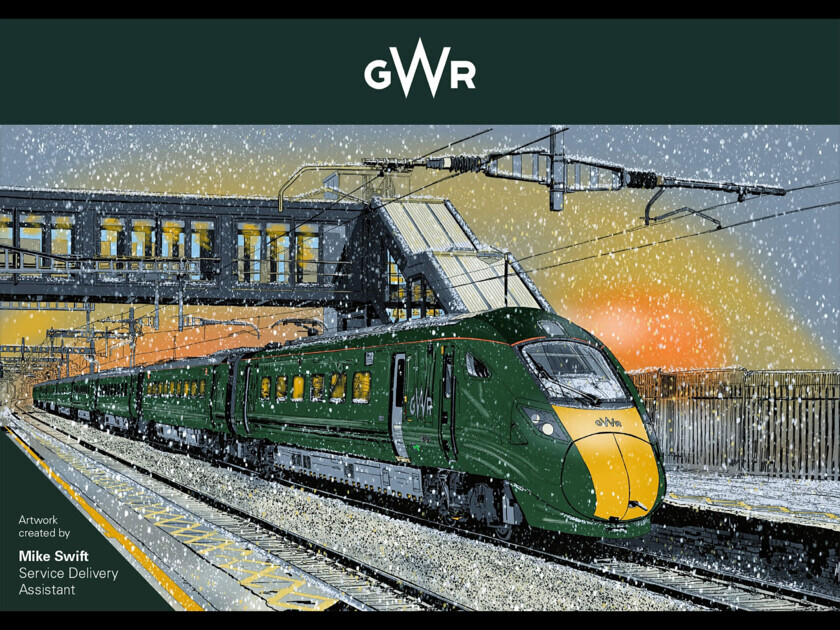 IMG 6685 
 GWR Art created by photographer Mike Swift from sketches and iPhone photos and drawn on iPad Pro with ProCreate and an Apple Pencil 
 Keywords: GWR, Great, Western, Railway, trains, stations, art, procreate, Apple, iPad, iPadPRO, ApplePencil, pencil, Rail, IET, HST, Turbo,