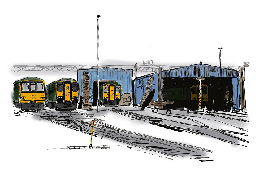 IMG 6563 
 GWR Art created by photographer Mike Swift from sketches and iPhone photos and drawn on iPad Pro with ProCreate and an Apple Pencil 
 Keywords: GWR, Great, Western, Railway, trains, stations, art, procreate, Apple, iPad, iPadPRO, ApplePencil, pencil, Rail, IET, HST, Turbo,